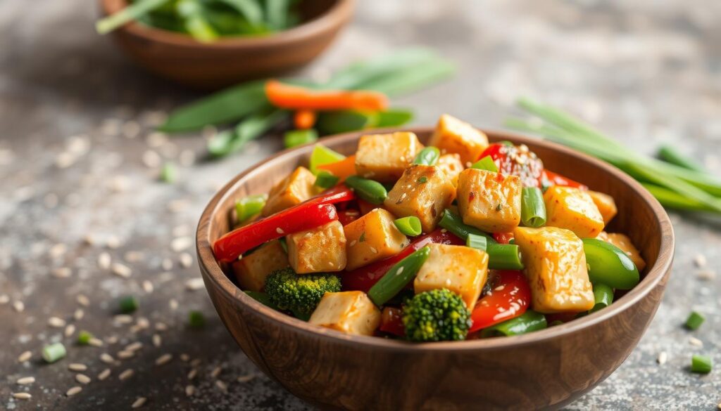 Veggie stir-fry with tofu